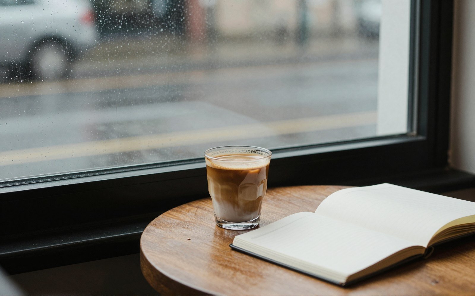 A corner table, a flat white going cold, and no particular hurry.